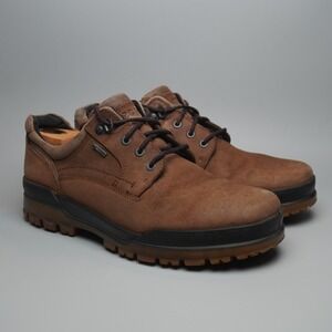 ECCO Track 25 Mens Gore-Tex Leather Hiking Shoes Brown Size 42 US 8-8.5